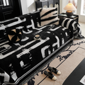 Reversible Chenille Sofa Cover for Couch Protection - Bristle Art Style