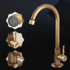 Gooseneck Kitchen Faucet in Retro Style