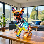 Modern Resin Bully Statue - Vibrant Colors and Unique Design