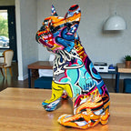 Modern Resin Bully Statue - Vibrant Colors and Unique Design