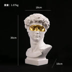 Handmade Resin Bust Art Sculpture with Detailed Design for Living Room