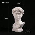Handmade Resin Bust Art Sculpture with Detailed Design for Living Room