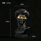 Handmade Resin Bust Art Sculpture with Detailed Design for Living Room