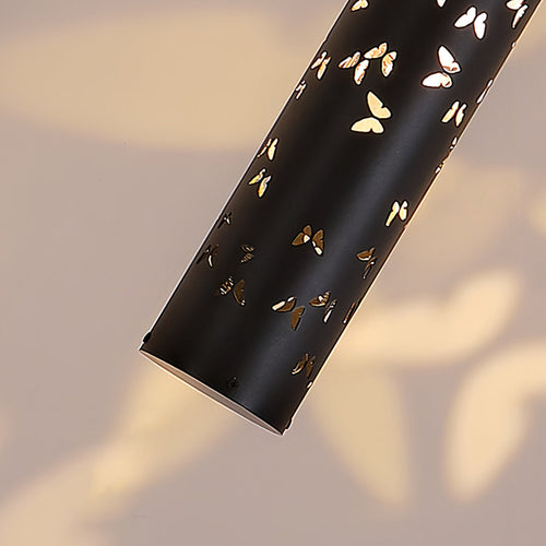 Ambient Projection Column Lamp – Black and White Butterfly Floor Light
