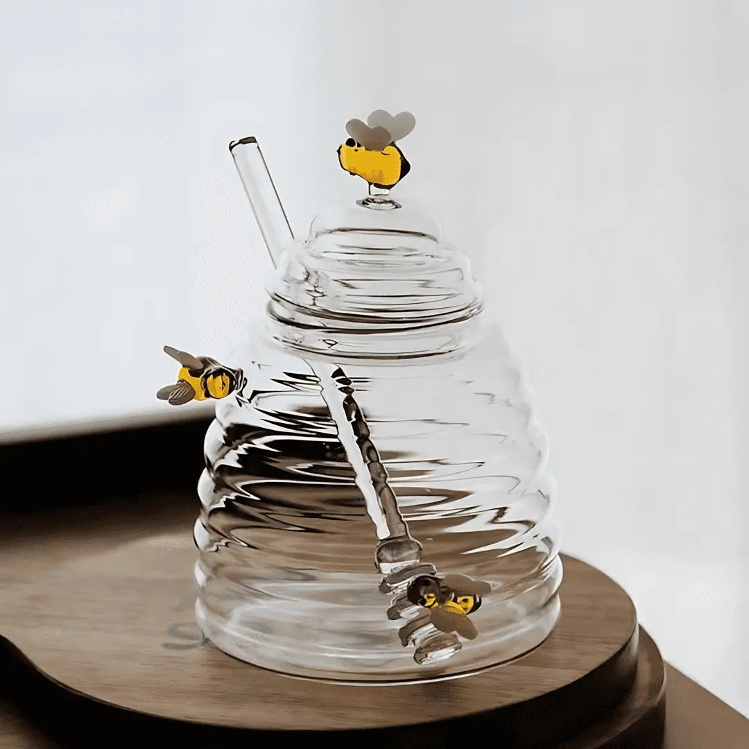 Nature's Touch Honey Container with Glass Dipper