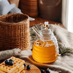 Nature's Touch Honey Container with Glass Dipper