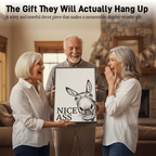 Rustic Farmhouse Bathroom Canvas Art with Humorous Design