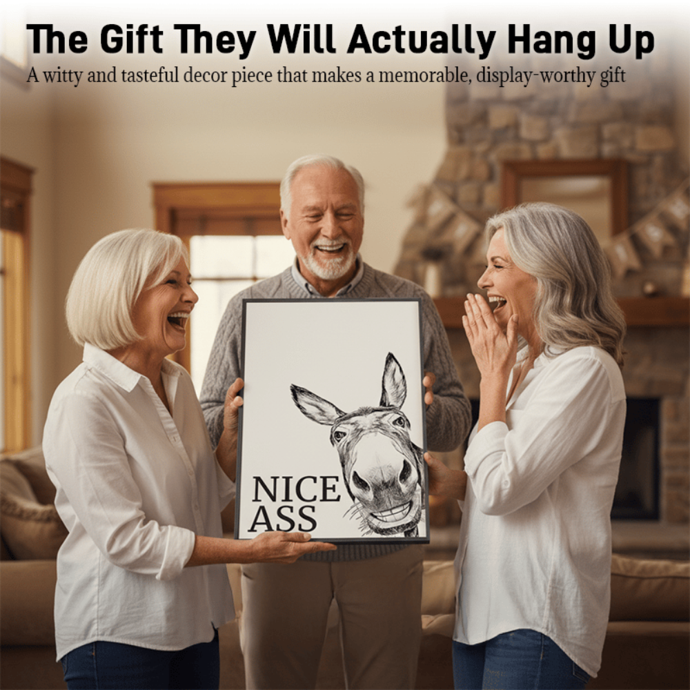 Rustic Farmhouse Bathroom Canvas Art with Humorous Design