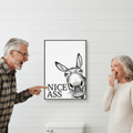 Rustic Farmhouse Bathroom Canvas Art with Humorous Design
