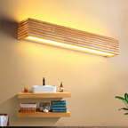 Minimalist LED Wall Light – Contemporary Wooden Fixture for Bedroom & Living Room