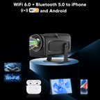 Portable Smart Mini Projector for Home Theater - 4K Resolution