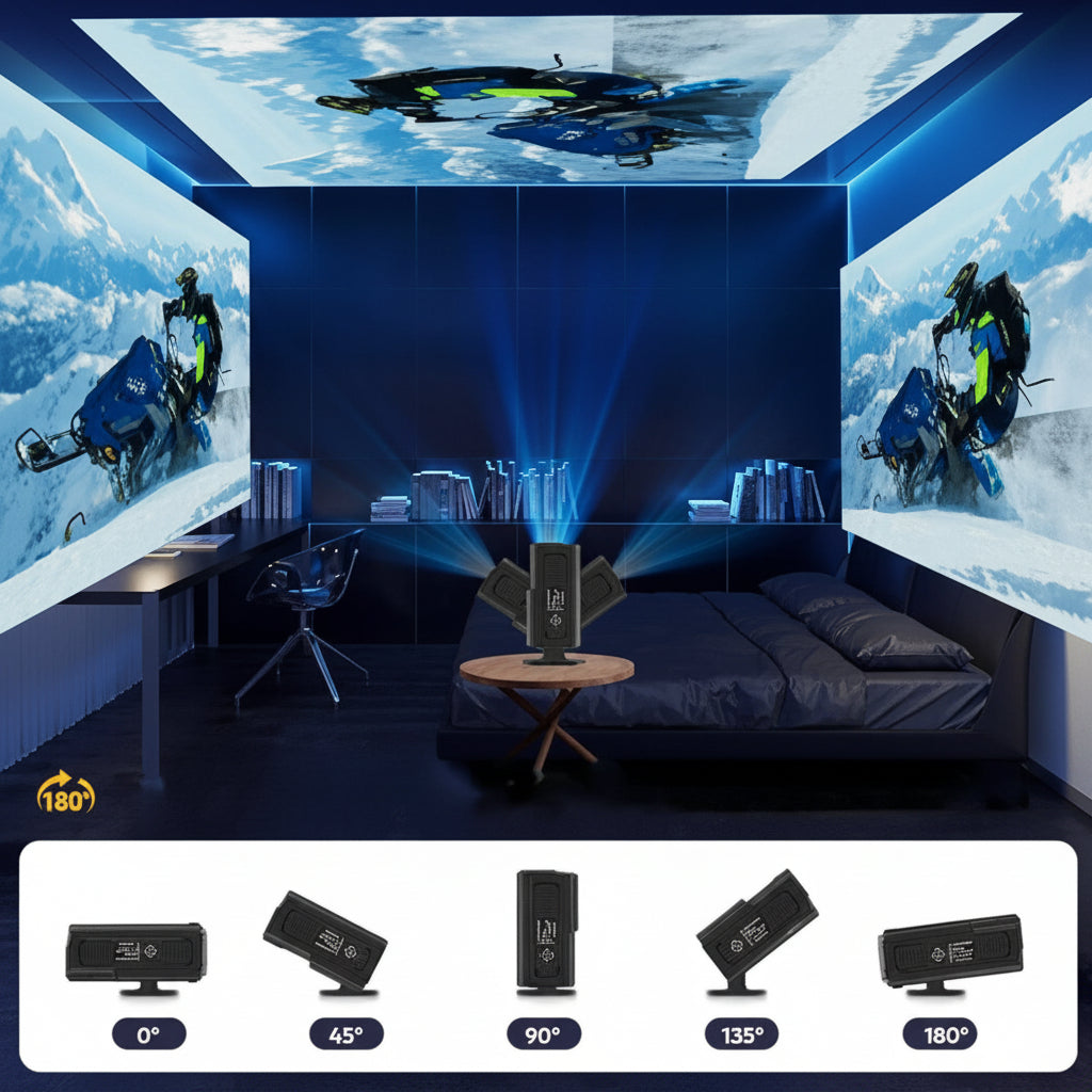 Portable Smart Mini Projector for Home Theater - 4K Resolution