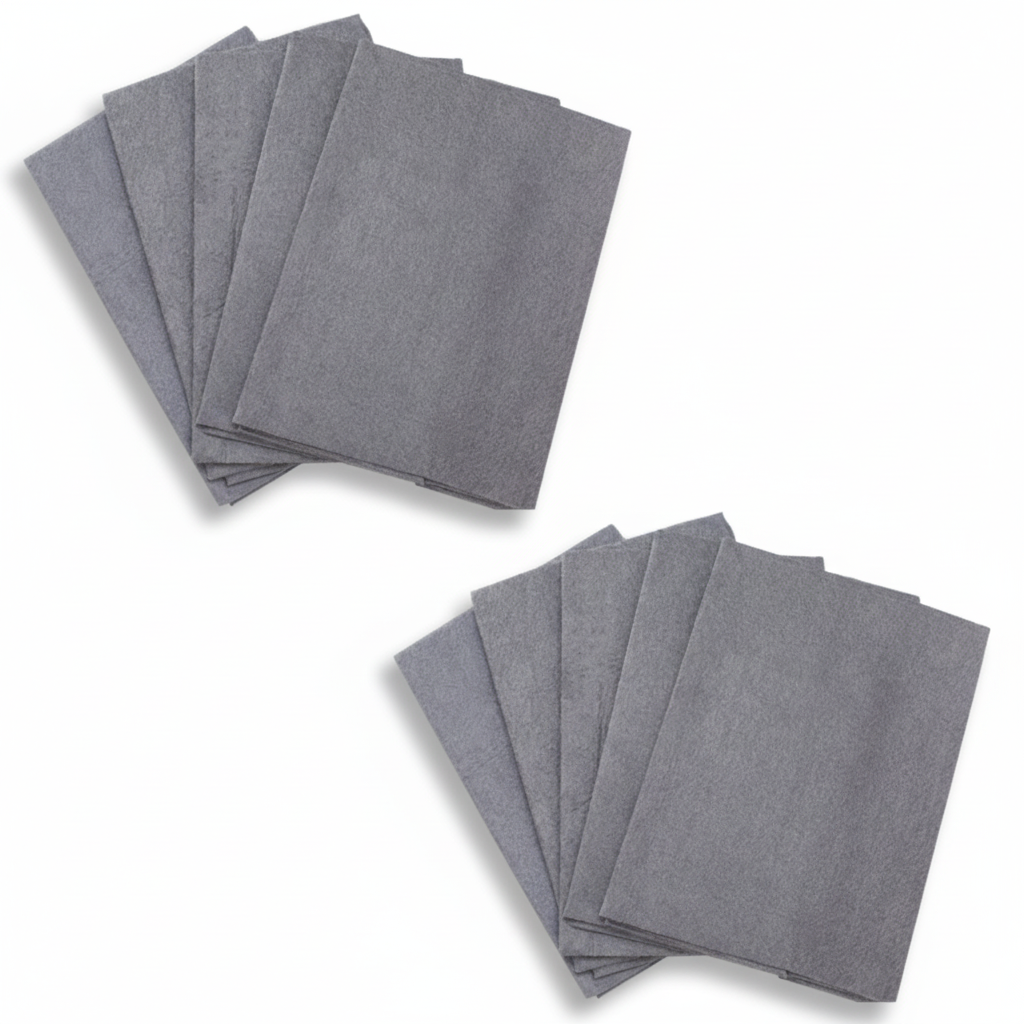 Streak-Free Glass Surface Wipes - Reusable Microfiber Cleaning Cloths