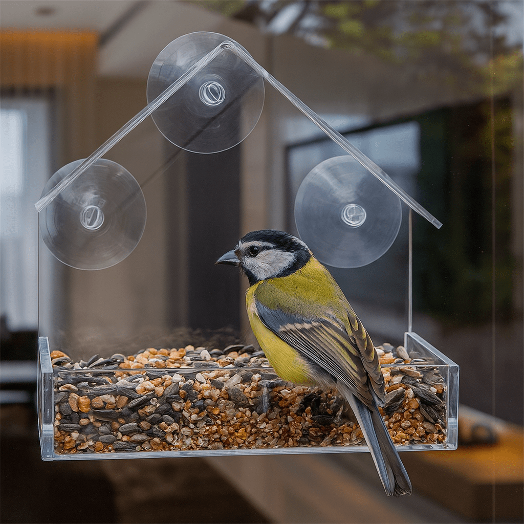 Window Bird Feeder - Modern Design for Close-Up Birdwatching