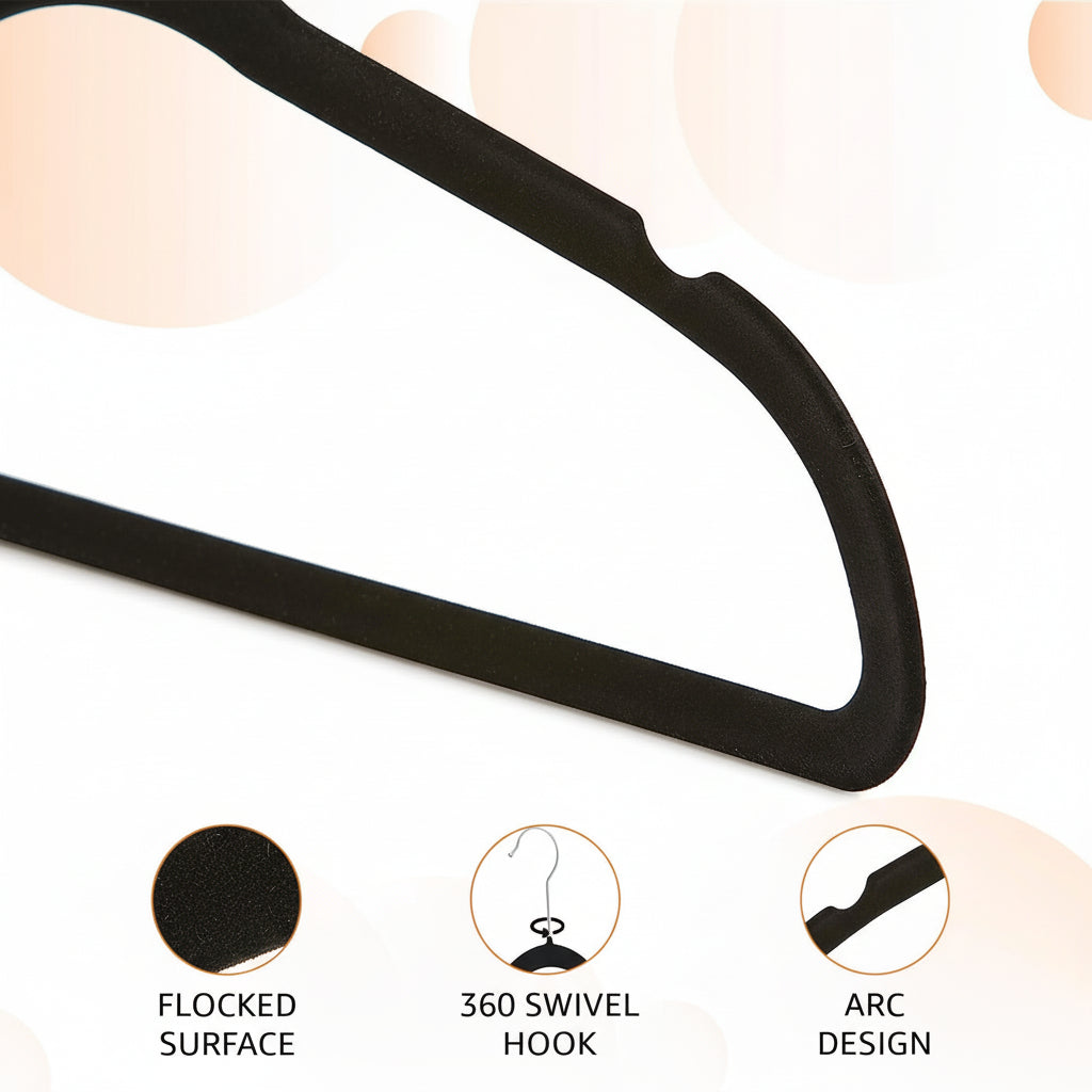 Non-Slip Velvet Slim Hangers for Closet Organization – Set of 10
