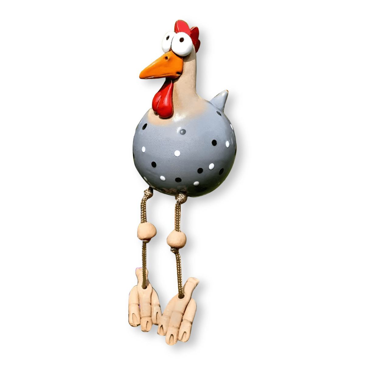 Weatherproof Chicken Statue for Garden Decor - Playful Design