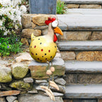 Weatherproof Chicken Statue for Garden Decor - Playful Design