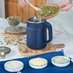 Portable Electric Grain Mill for Home Baking and Coffee Grinding