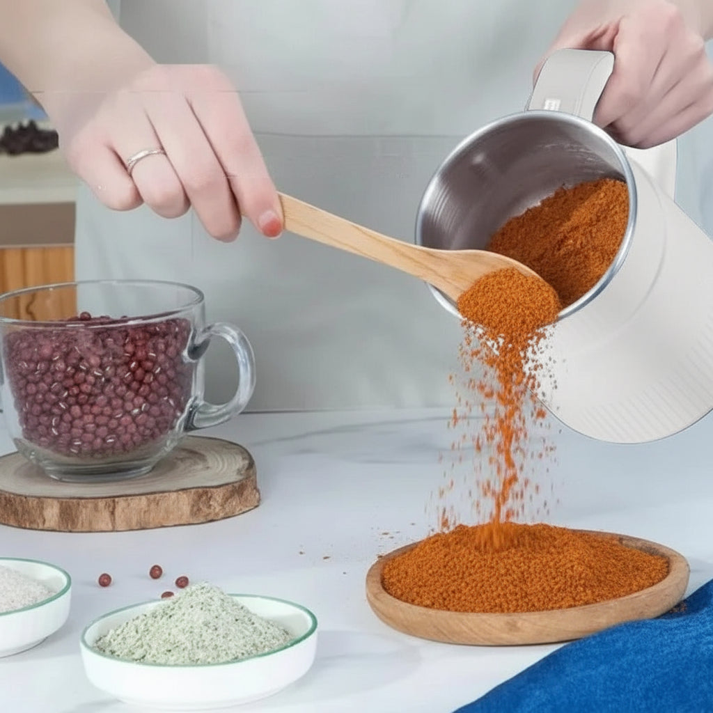 Portable Electric Grain Mill for Home Baking and Coffee Grinding