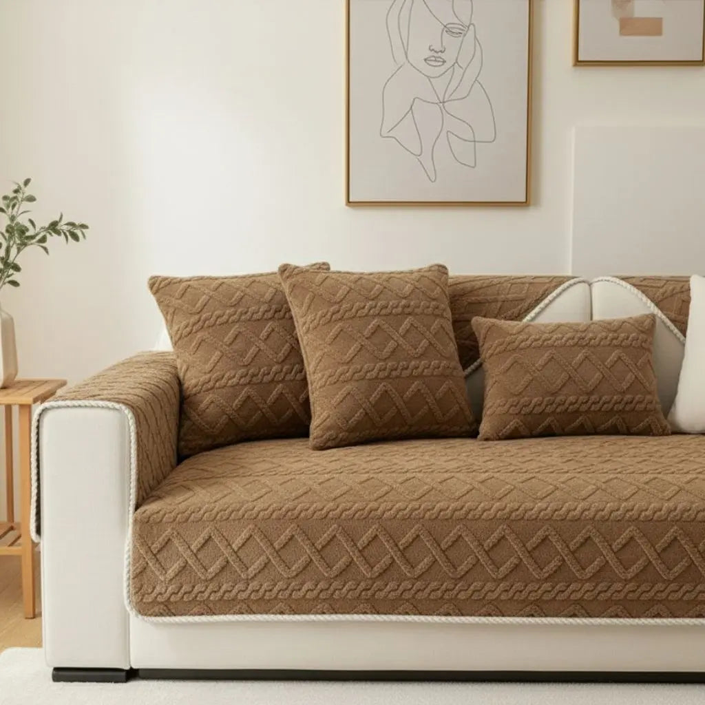 CozyGuard Geometric Non-Slip Sofa Slipcovers