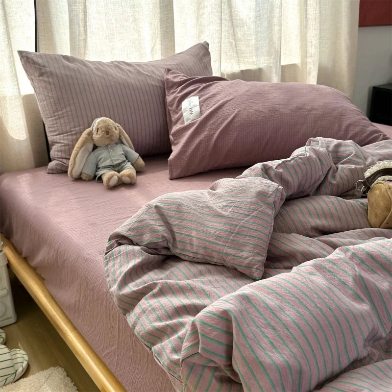 Serenity Striped Bedding Ensemble for Ultimate Comfort
