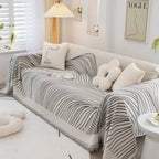 Soft Chenille Sofa Cover with Wave Design