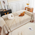 Soft Chenille Sofa Cover with Wave Design