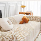 Soft Chenille Sofa Cover with Wave Design