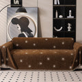Floral and Striped Embroidered Chenille Sofa Protector - Breathable Fabric