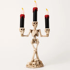 Spooky Trio Skeleton Candelabra for Halloween Decor