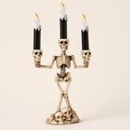 Spooky Trio Skeleton Candelabra for Halloween Decor