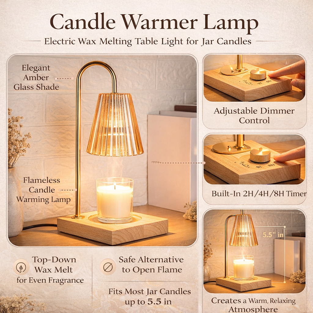 Electric Table Lamp for Melting Wax Candles