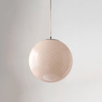 Adjustable Stained Glass Pendant Light – Candy Swirl Design for Kitchen