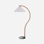 Scandinavian Style Beech Wood Floor Lamp for Contemporary Living Room