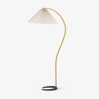 Scandinavian Style Beech Wood Floor Lamp for Contemporary Living Room