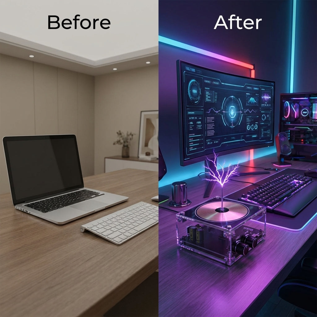 Vibrant Audio-Visual Speaker with Neon Light Show