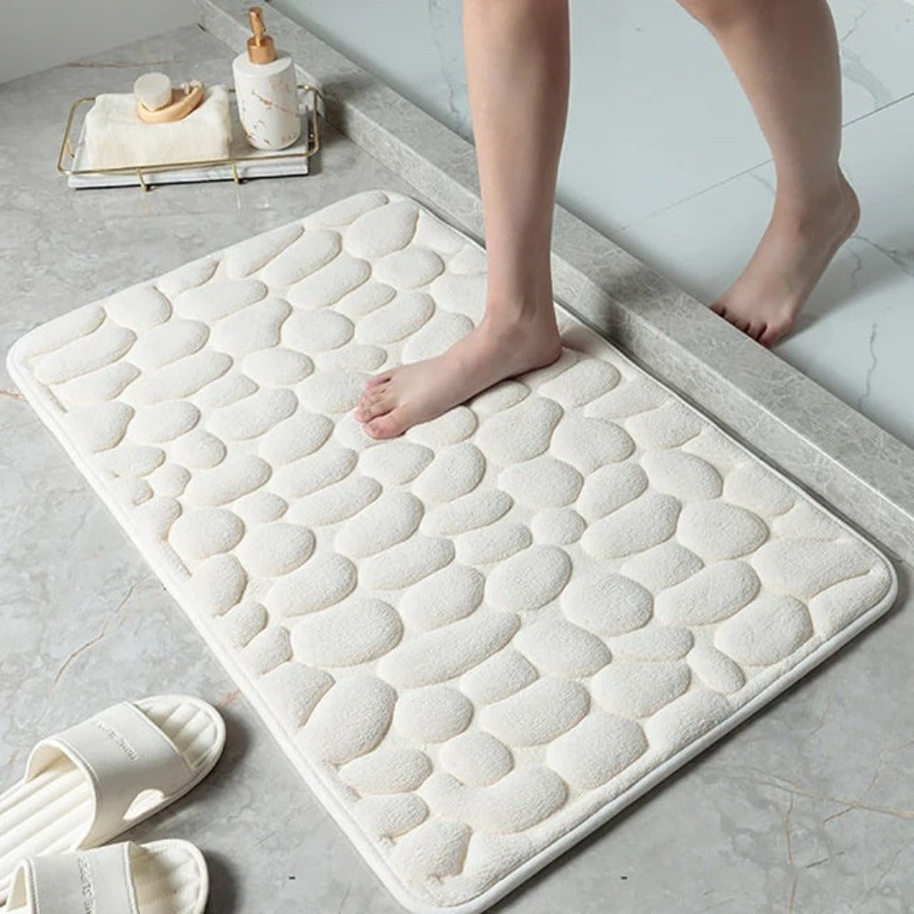 Casa Mat | Plush non-slip bath mat with cobblestone embossing 0