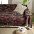 Geometric Chenille Sofa Slipcover – Vintage Style