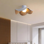 Sculptural Wood-Inspired Ceiling Light Fixture in Modern Style