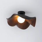 Sculptural Wood-Inspired Ceiling Light Fixture in Modern Style