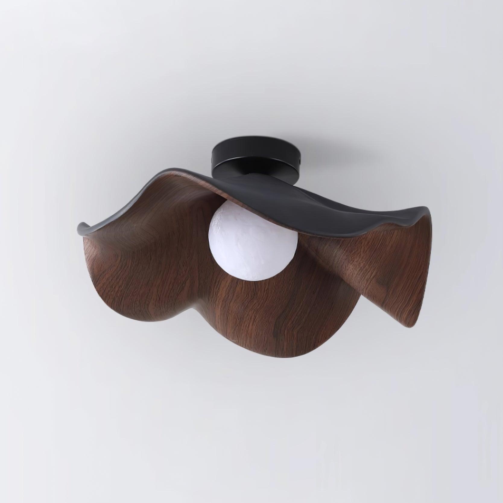 Sculptural Wood-Inspired Ceiling Light Fixture in Modern Style