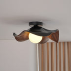 Sculptural Wood-Inspired Ceiling Light Fixture in Modern Style