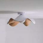 Sculptural Wood-Inspired Ceiling Light Fixture in Modern Style