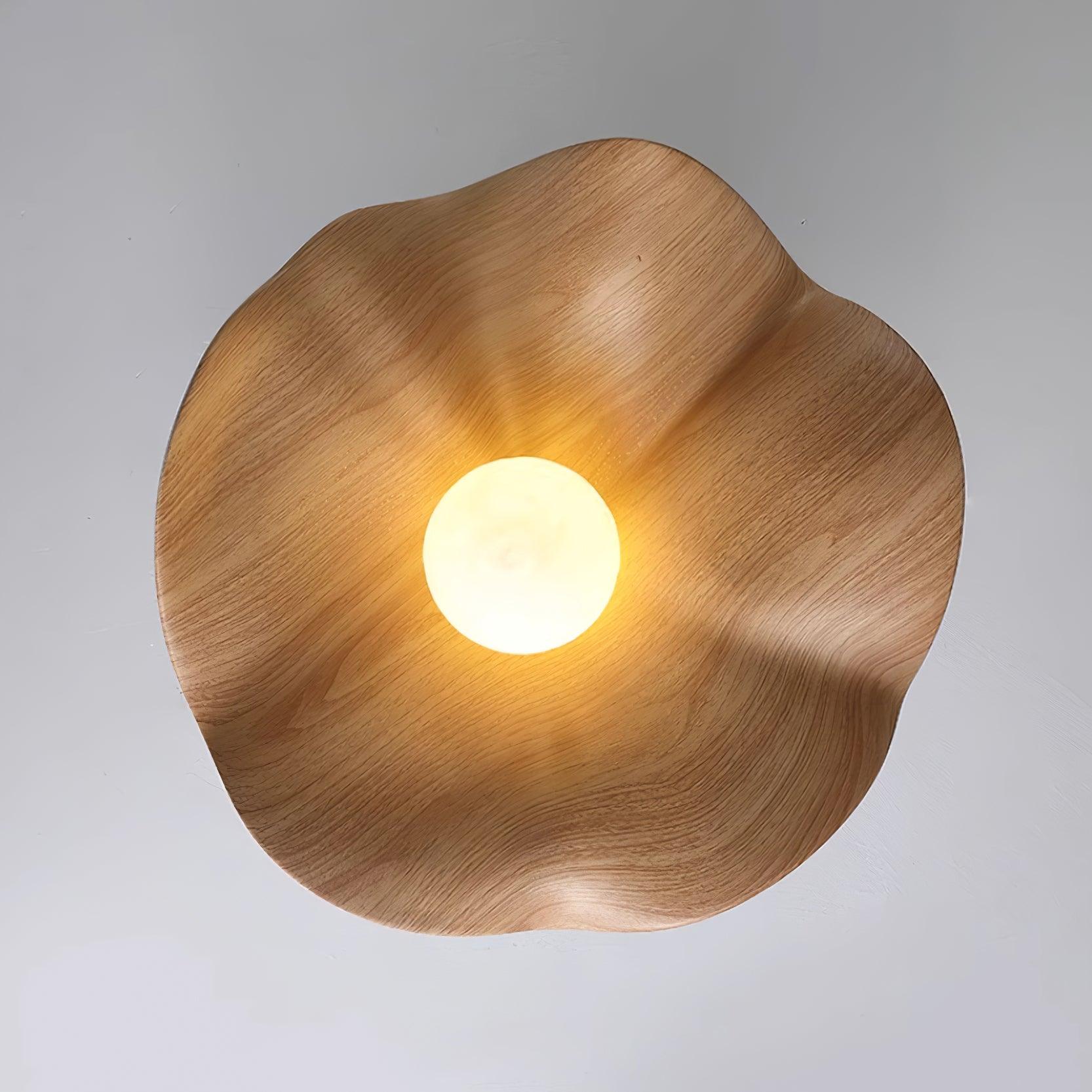 Sculptural Wood-Inspired Ceiling Light Fixture in Modern Style