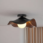 Sculptural Wood-Inspired Ceiling Light Fixture in Modern Style