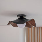Sculptural Wood-Inspired Ceiling Light Fixture in Modern Style