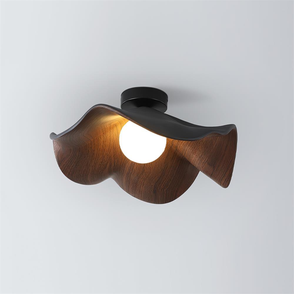 Sculptural Wood-Inspired Ceiling Light Fixture in Modern Style