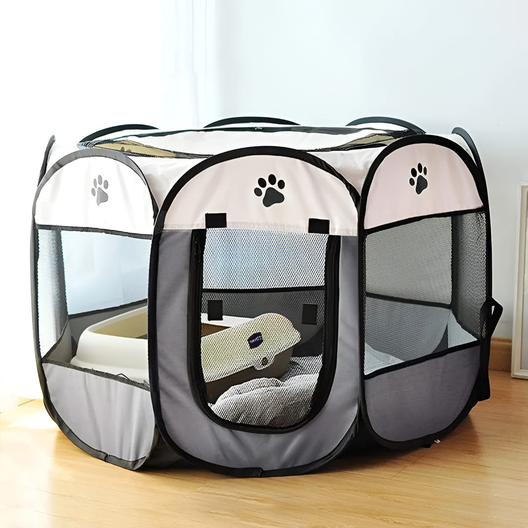 Portable Mesh Tent for Cats – Foldable Playpen for Pets