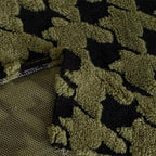 Plush Microfiber Sofa Cover in Classic Houndstooth Pattern