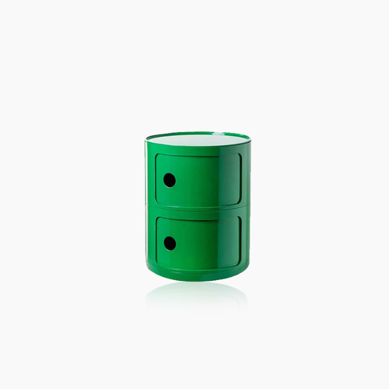 Round Side Table with Storage in Componibili Style – Versatile Design